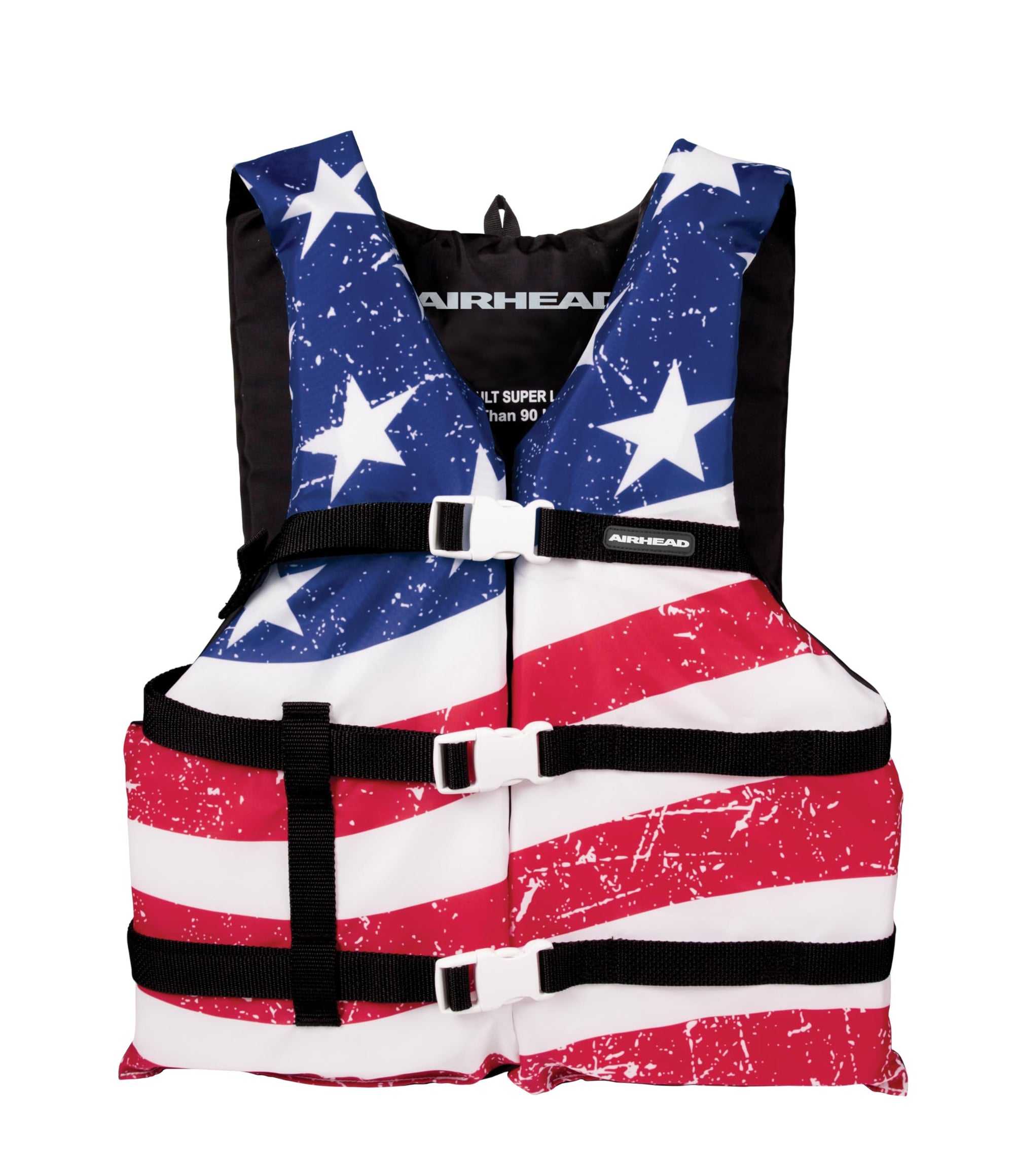 SPORTSTUFF Stars and Stripes Life Jacket, US Coast Guard Approved, Type III, Adult, Child, Youth Sizes