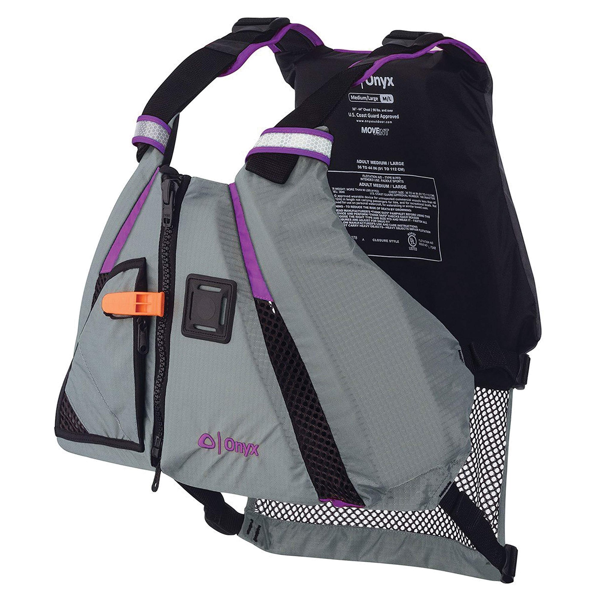Onyx MoveVent Dynamic Paddle Sports Life Vest, Yellow, M/L